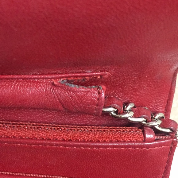 Red Chanel Quilted WOC Wallet on Chain - Picture 5 of 14
